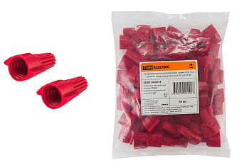 TDM Соединительный изолирующий зажим СИЗ-Л-4 20 мм2 с лепестками красный (50 шт) SQ0519-0014