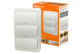 TDM Бокс ЩРН-П-36модулей с белой крышкой, навесной, пластик IP41 SQ0903-0007