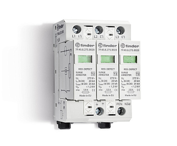 Finder УЗИП тип 2 (3 варистор/разрядник) 7P4382751020