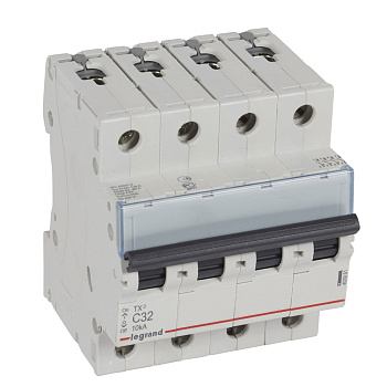 Legrand TX3 Автоматический выключатель 4P 32A (С) 6000/10kA 403961