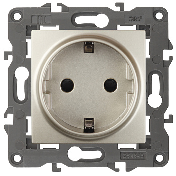 ЭРА 14-2102-04 Elegance Шампань Розетка с/з со шт