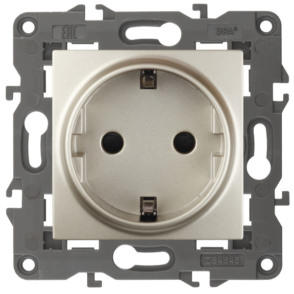 ЭРА 14-2101-04 Elegance Шампань Розетка с/з