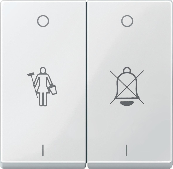 Купить SE Merten SM Полярно-Бел Две клавиши с маркировкой «перечёркнутый звонок» и «горничная» (MTN432619)