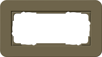 Gira E3 Дымчатый/Белый Рамка 2-ая без перегородки 1002416