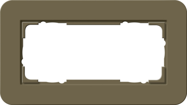 Gira E3 Дымчатый/Белый Рамка 2-ая без перегородки 1002416