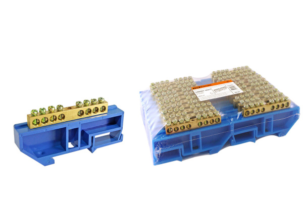 TDM Шина "N" нулевая с изолятором на DIN-рейку 6x9мм стойка бол. 8 групп SQ0801-0027