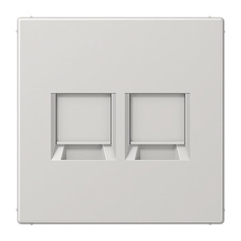 JUNG Плата (фиксация защёлкиванием) для двух модулей термопласт светло-серый LS1969-2WELG