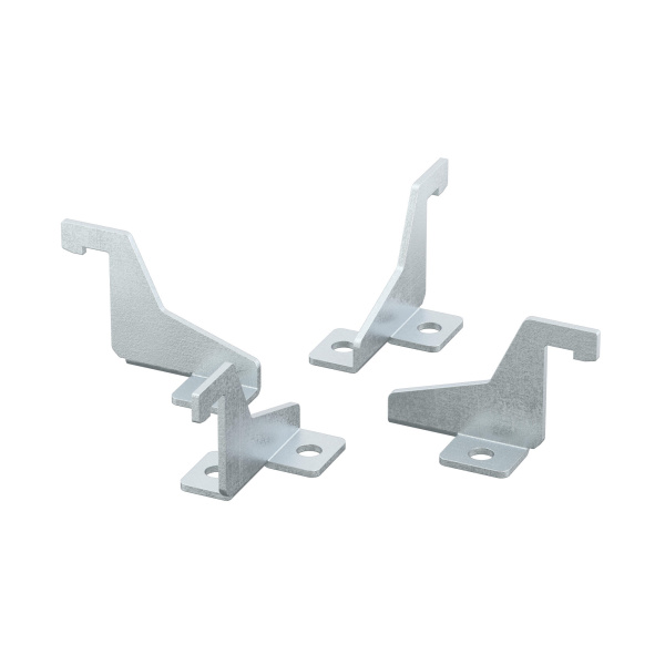 DKC Комплект фиксации цоколя CQE к полу, для уголков цоколя R5BP, R5NBP, 1комплект - 4 фиксатора.