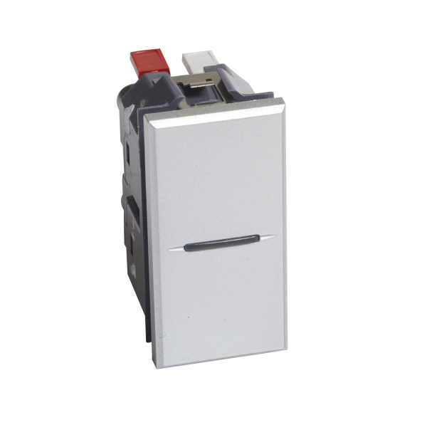 Купить BT Axolute Алюминий Выключатель аксиальный 1-кл. 10А, 250В, автомат. клеммы, 1 мод. (замена для арт. HC4001A) HC4001AN