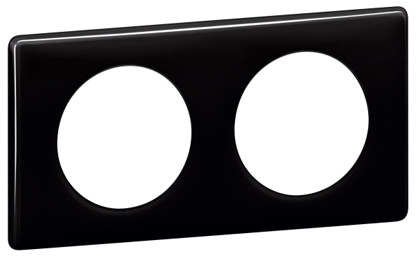 Купить Legrand Celiane Черный глянец Рамка 2-я (2+2 мод) 066682