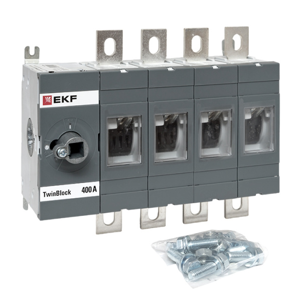 Купить EKF Рубильник 400A 4P без рукоятки управления TwinBlock