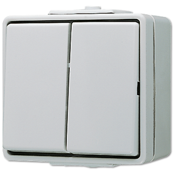 JUNG Выключатель для накладного монтажа сдвоенный IP44 605W