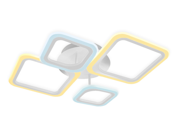 Ambrella Потолочный светодиодный светильник с пультом FA4382/4 WH белый 4200K/3000K+6400K/6400K+3000K 59W 660*490*120 (ПДУ ИК)