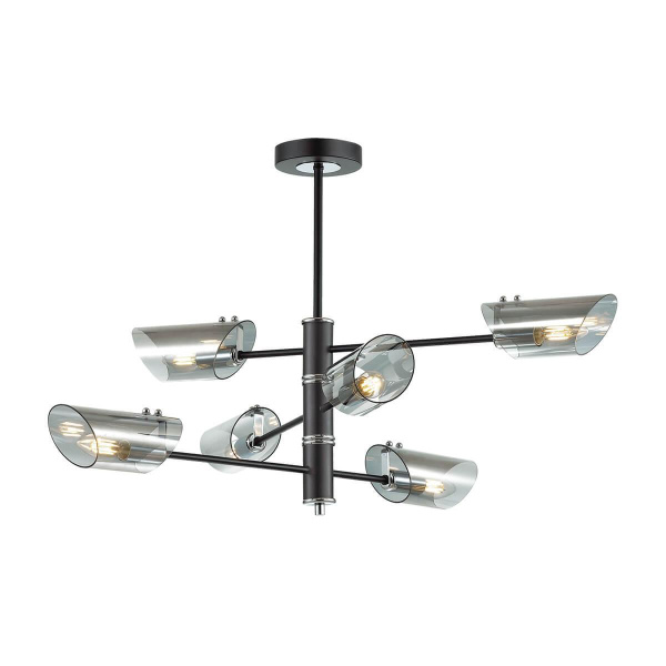 Lumion 4402/6C LN19 062 хром, черный Люстра потолочная E14 6*40W 220V NOLAN