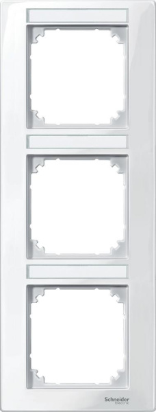 Купить SE Merten SM M-Plan Полярно-Бел Рамка 3-ая с полем для надписи вертикальная (MTN513319)