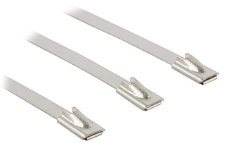 Hyperline FVC-300ST Стяжка стальная, коррозионно-стойкая (нержавеющая сталь 304L), 300x4.5x0.3мм, (100 шт) 17099