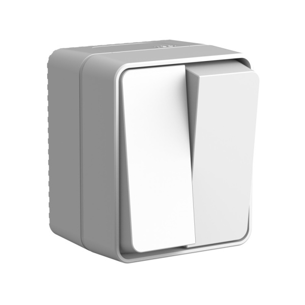 Systeme Electric AtlasDesign Profi54 Наруж Серый Выключатель 2-клавишный 10 АХ