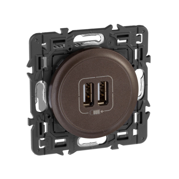 Купить Legrand Celiane2 Графит Накладка Розетки USB 2-ой 067956