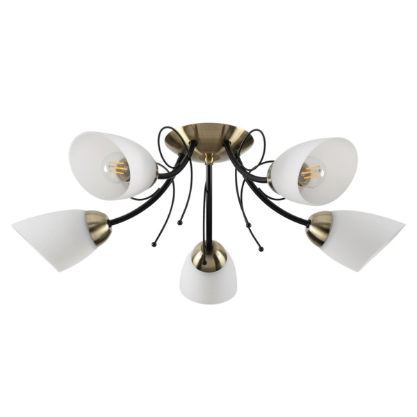 Lumion 4592/5C COMFI черный, бронза Люстра Потолочная E27 5*40W 220V ELIANA