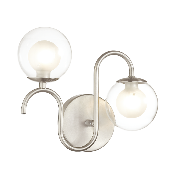 Купить Lumion 4568/2W VINTAGE LN21 никель Бра с выключателем IP44 G9 2*40W 220V FLIPPA