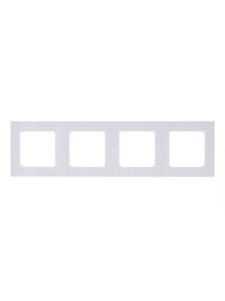 Купить ABB EPJ Levit белый / дымчатый чёрный Рамка 4 поста 2CHH015040A6062