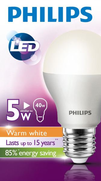 Купить PH Лампа LED A55 E27 5W 3000K Bulb 871829175271400