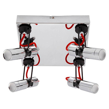 Lussole PROMO Металл Хром / черный Металл Светильник настенно-потолочный LED 5W LSP-9925 Lussole PROMO Металл Хром / черный Металл Светильник настенно-потолочный LED 5W LSP-9925