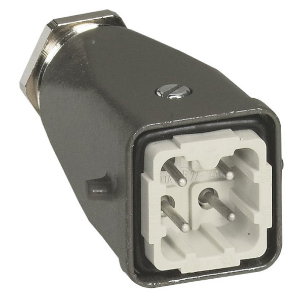 Legrand Каб.вилка, мет, верт, 10А 4К+З 053141