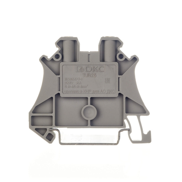 Купить DKC Nuputuk Клемма проходная, винтовой зажим, 2 точки подключения, 2.5 кв.мм, серая