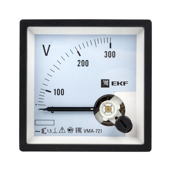 Купить EKF PROxima Вольтметр VMA-721 аналоговый на панель (72х72) квадратный вырез 300В прямое подкл.