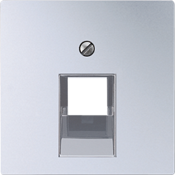 JUNG A 500 Алюминий Накладка 1-ой наклонной ТЛФ/комп розетки A569-1PLUAAL