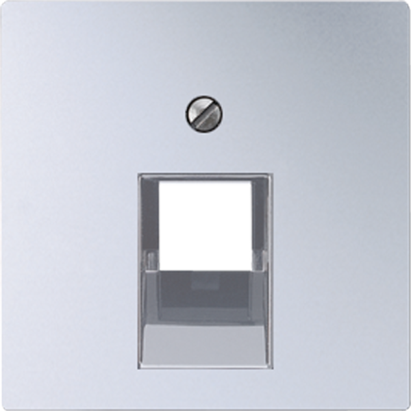 JUNG A 500 Алюминий Накладка 1-ой наклонной ТЛФ/комп розетки A569-1PLUAAL