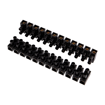 Клеммная винтовая колодка KВ-35 10-35, ток 80 A, полипропилен черный (10 шт./уп.) Rexant 07-5035-2