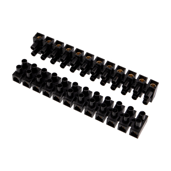 Клеммная винтовая колодка KВ-35 10-35, ток 80 A, полипропилен черный (10 шт./уп.) Rexant 07-5035-2