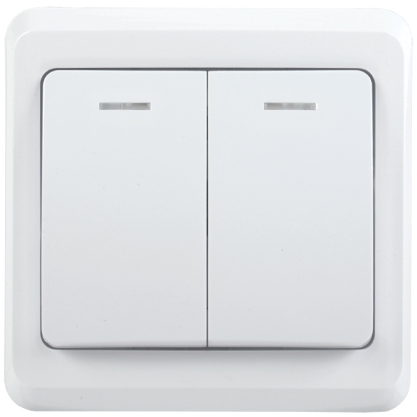 Купить IEK VEGA ВС10-2-1-ВБ Выключатель 2кл 10А с инд. ВЕГА (белый)