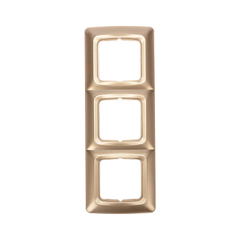 DEA Рамка 3-я горизонтальная Золотой Металлик KRANZ KR-78-0317