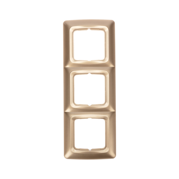 DEA Рамка 3-я горизонтальная Золотой Металлик KRANZ KR-78-0317