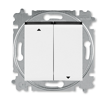 ABB EPJ Levit белый / дымчатый чёрный Выключатель жалюзи 2-кл, без фиксации 2CHH598845A6062