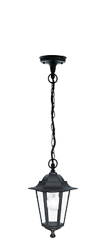 Eglo 22471 Светильник уличный подвесной LATERNA 4, 1х60W (E27), алюминий, черный/стекло