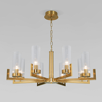 Eurosvet Подвесная люстра со стеклянными плафонами 60133/8 латунь a057759