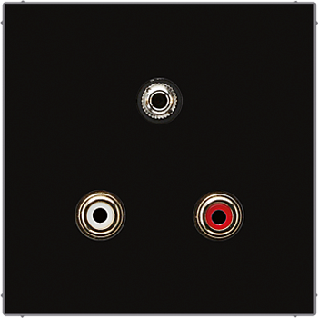 JUNG 2x Cinch Audio (RCA) / Stereo разъем (TRS 3.5 mm), чёрный MALS1011SW