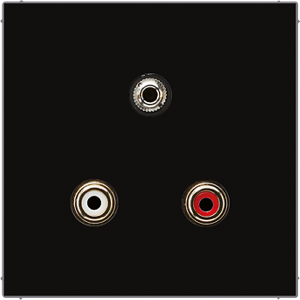 JUNG 2x Cinch Audio (RCA) / Stereo разъем (TRS 3.5 mm), чёрный MALS1011SW