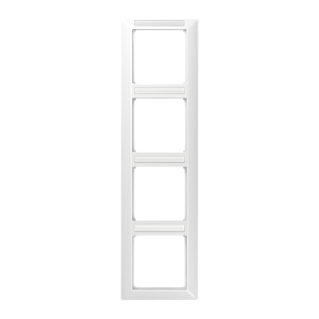 JUNG Рамка 4-кратная вертикальная с полем для надписи белая AS584BFINAWW