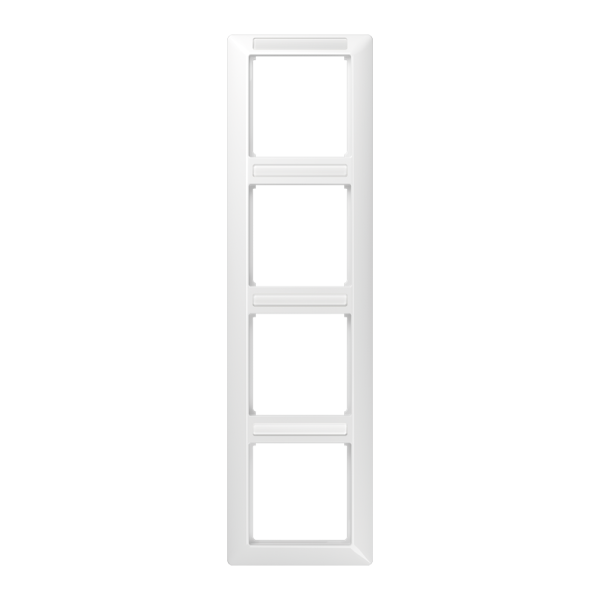 JUNG Рамка 4-кратная вертикальная с полем для надписи белая AS584BFINAWW