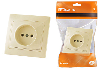 TDM Розетка 2П 10А 250В сл. кость "Таймыр" SQ1814-0111