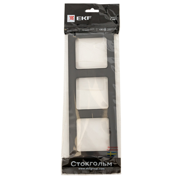 Купить EKF PROxima Стокгольм Черный Рамка 3-ая