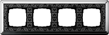 Gira ClassiX Art Хром/Черный Рамка 4-ая 0214682