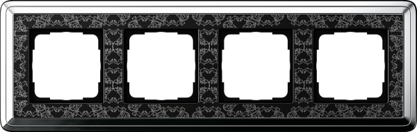 Gira ClassiX Art Хром/Черный Рамка 4-ая 0214682