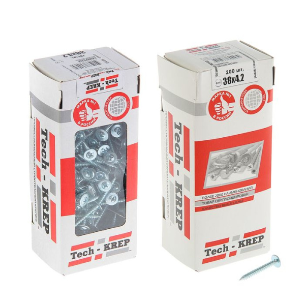 Tech-Krep Саморез ШСММ 4,2х38 (200 шт) - коробка с ок. 102143