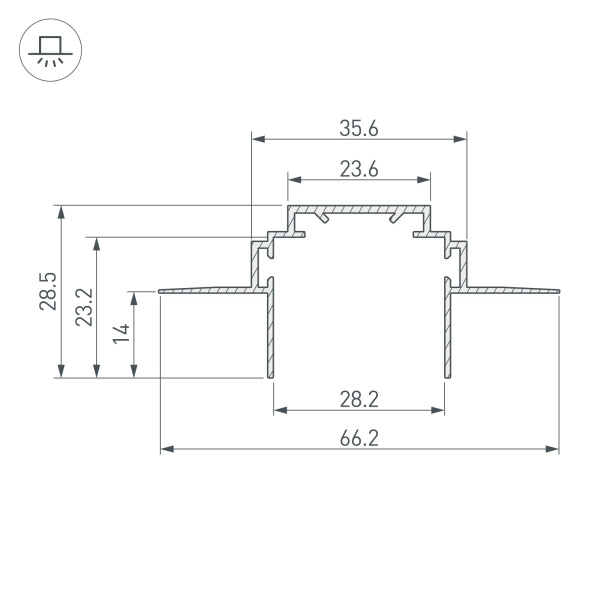 Купить Arlight Профиль-держатель TEK-PLS-ZM-2000 (Алюминий) 026459